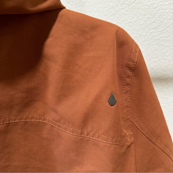 VOLCOM Less is More Sherpa Lined Hooded Weatherproof Jacket rust Orange - Picture 13 of 14